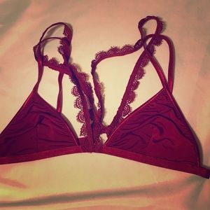 Dark red bralette